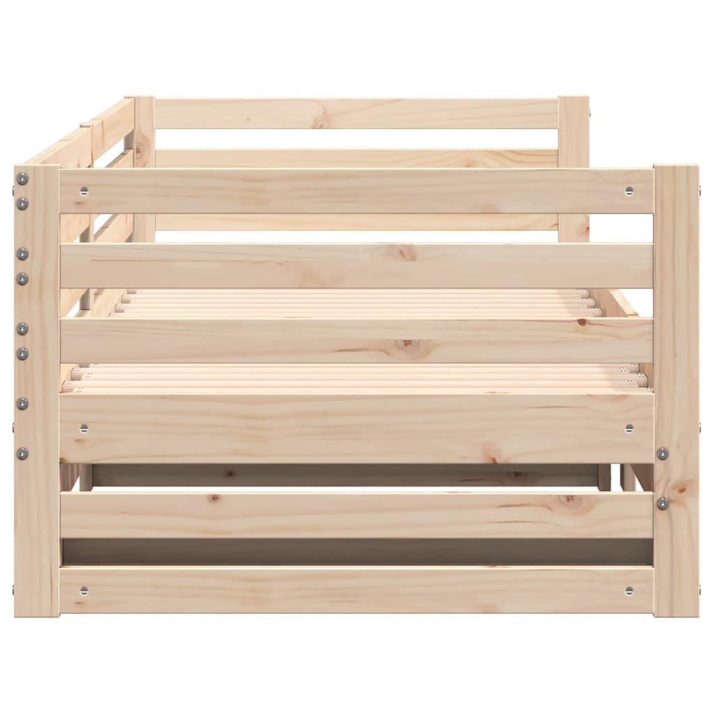 Day bed with Trundle without Mattress 80x200 cm