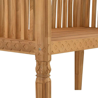 Garden Bench Brown 127.5 x 52 x 80 cm Solid teak wood