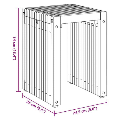 Nest of SideTables Stackable 3 pcs Brown 33 x 44.5 x 51 cm