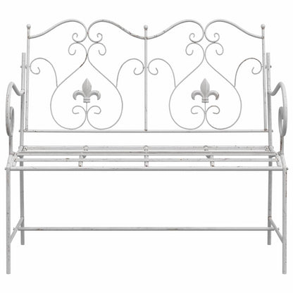 Garden Bench White 104 x 54 x 93cm Steel