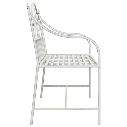 Garden Bench White 104 x 54 x 93cm Steel