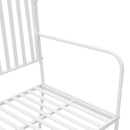 Garden Bench White 104 x 54 x 93cm Steel
