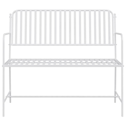 Garden Bench White 104 x 54 x 93cm Steel