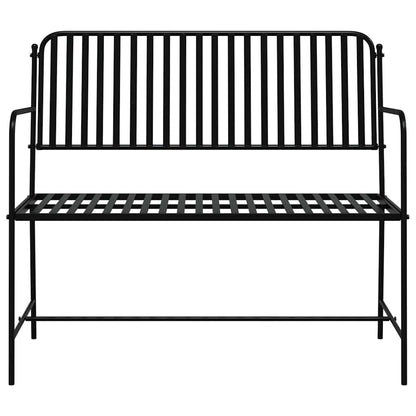 Garden Bench Black 104 x 54 x 93cm Steel