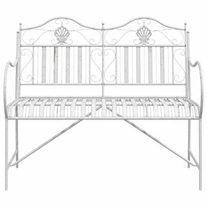 Garden Bench White 104 x 54 x 93cm Steel