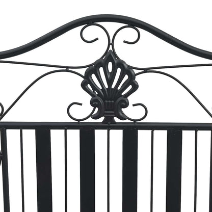 Garden Bench Black 104 x 54 x 93cm Steel
