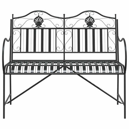 Garden Bench Black 104 x 54 x 93cm Steel