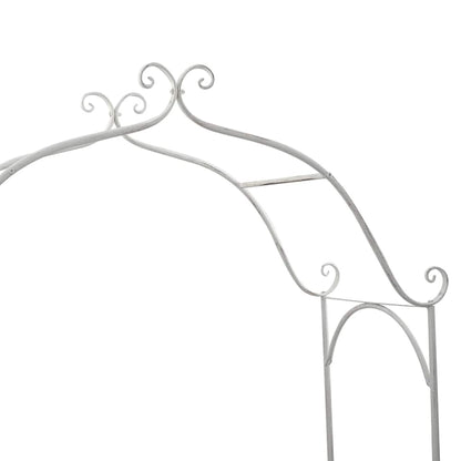 Garden Bench with Cushion White 104 x 54 x 93cm Steel