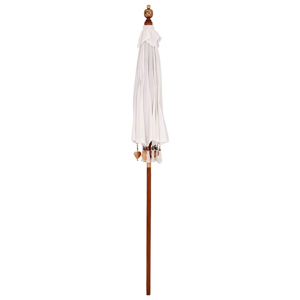 Balinese Parasol Cream (180-190) x 260 cm Cotton and solid wood