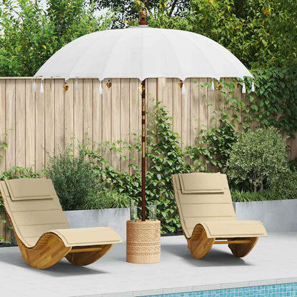 Balinese Parasol Cream 215 x 215 x 260 cm Cotton and solid wood