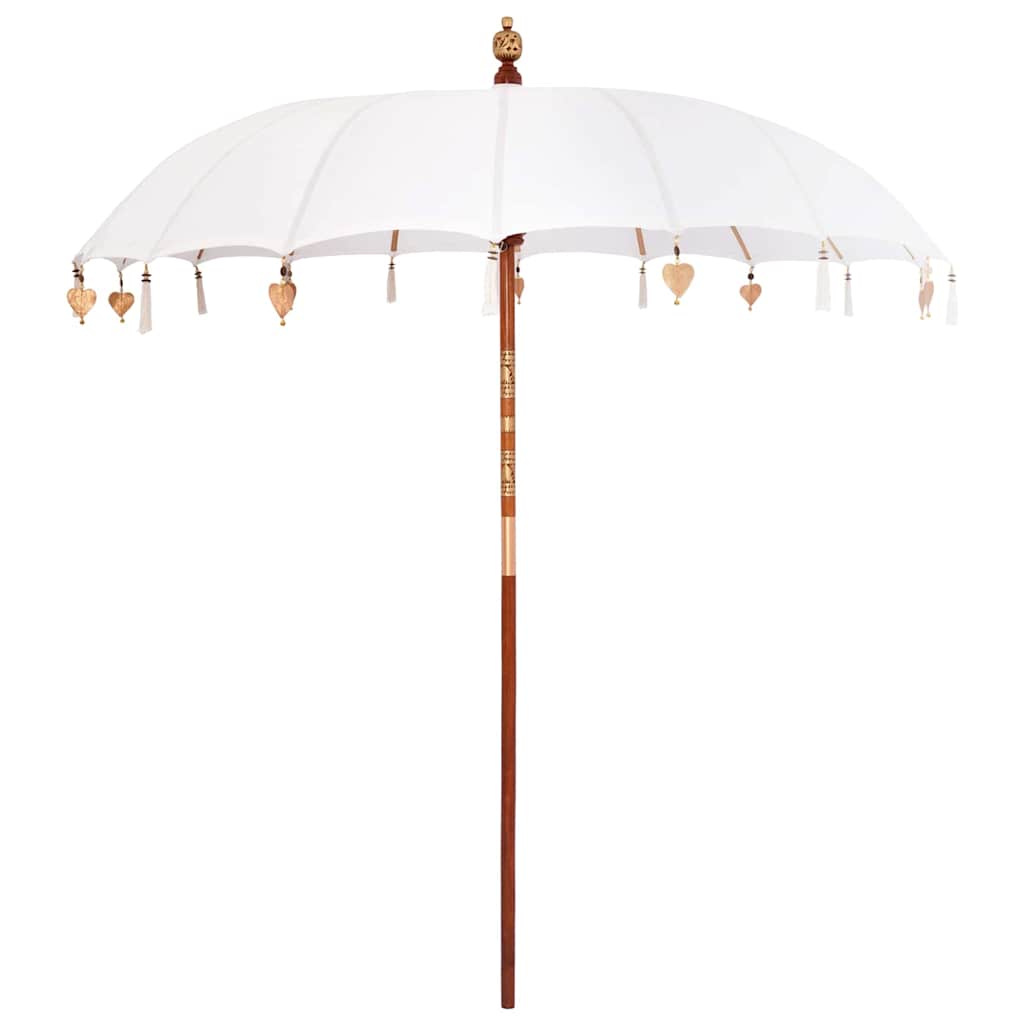 Balinese Parasol Cream 215 x 215 x 260 cm Cotton and solid wood