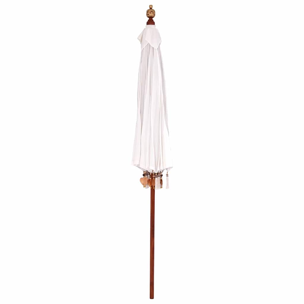 Balinese Parasol Cream 215 x 215 x 260 cm Cotton and solid wood