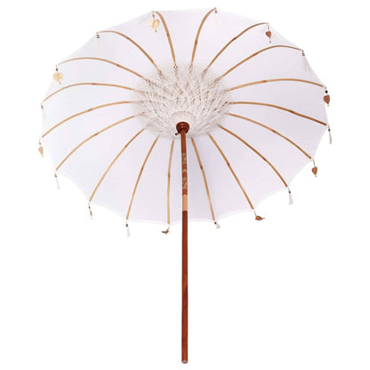 Balinese Parasol Cream 215 x 215 x 260 cm Cotton and solid wood