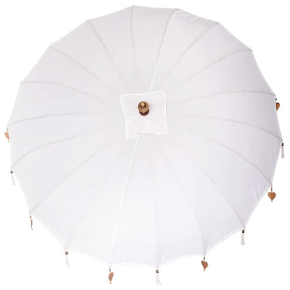 Balinese Parasol Cream 215 x 215 x 260 cm Cotton and solid wood