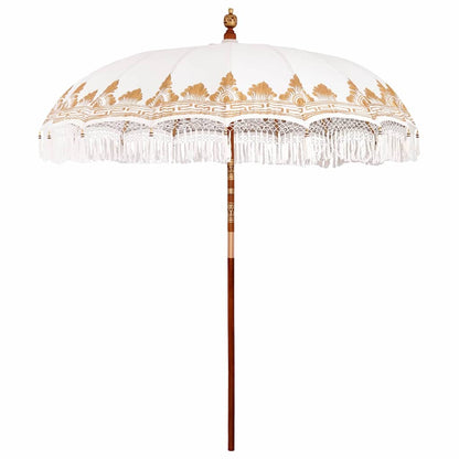 Balinese Parasol Cream 215 x 215 x 260 cm Cotton and solid wood