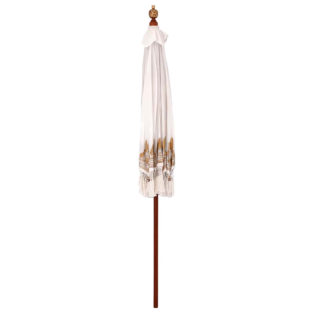 Balinese Parasol Cream 215 x 215 x 260 cm Cotton and solid wood