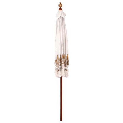 Balinese Parasol Cream 215 x 215 x 260 cm Cotton and solid wood