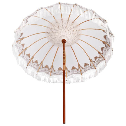 Balinese Parasol Cream 215 x 215 x 260 cm Cotton and solid wood
