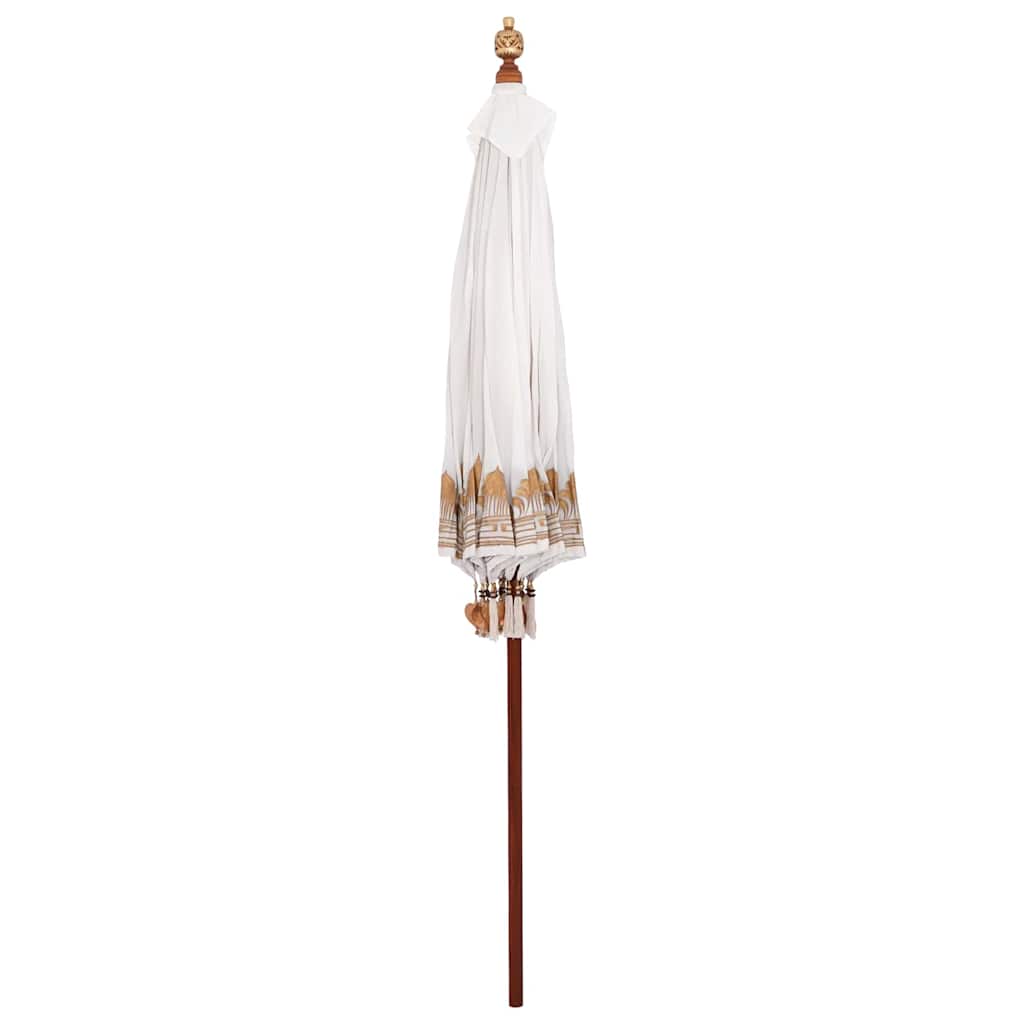 Balinese Parasol Cream 215 x 215 x 260 cm Cotton and Wood