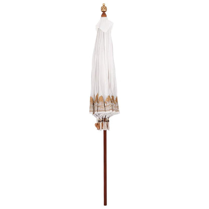 Balinese Parasol Cream 215 x 215 x 260 cm Cotton and Wood