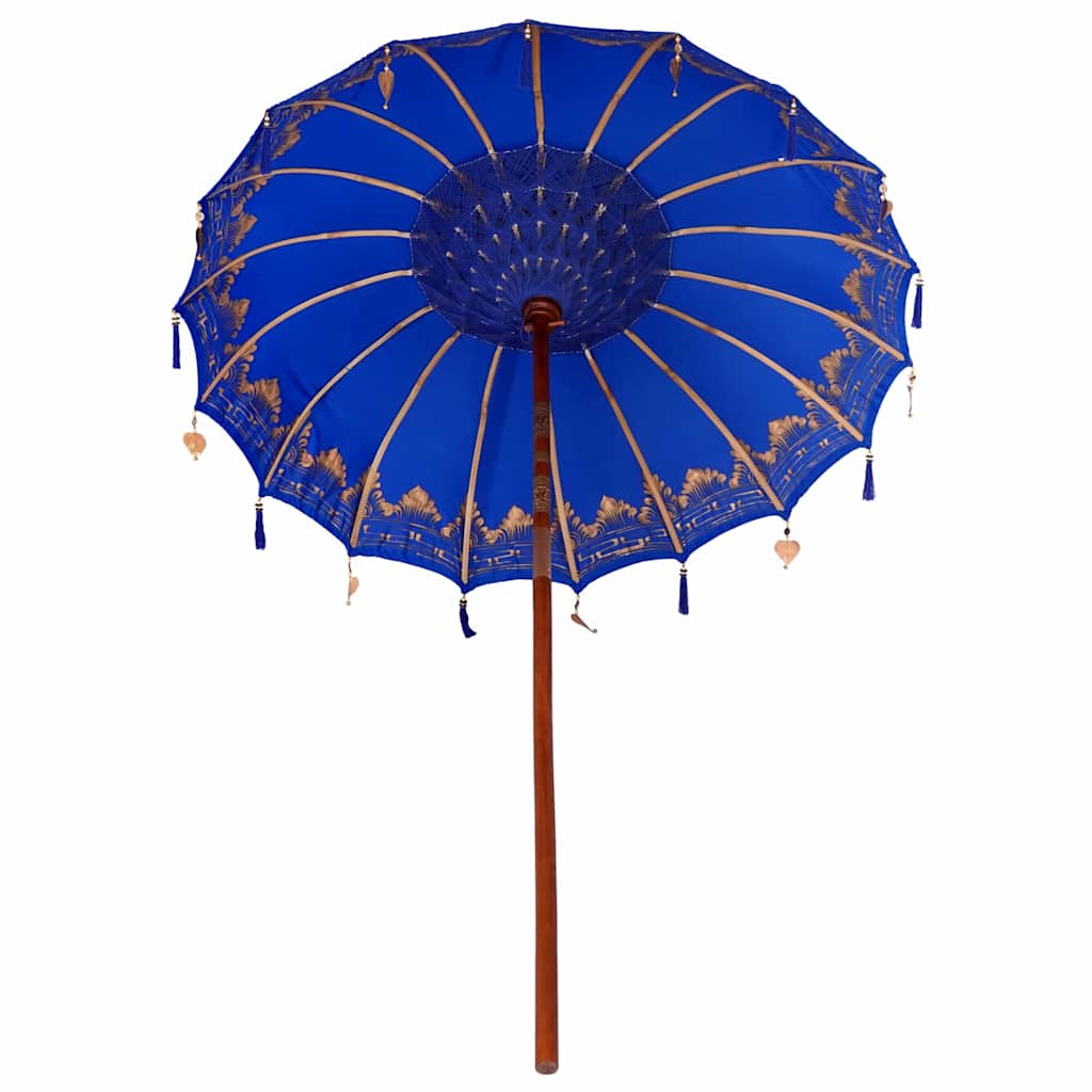 Balinese Parasol Blue (180-190) x 260 cm Cotton and Wood