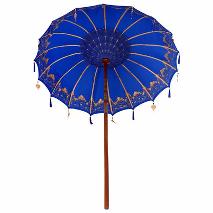Balinese Parasol Blue (180-190) x 260 cm Cotton and Wood