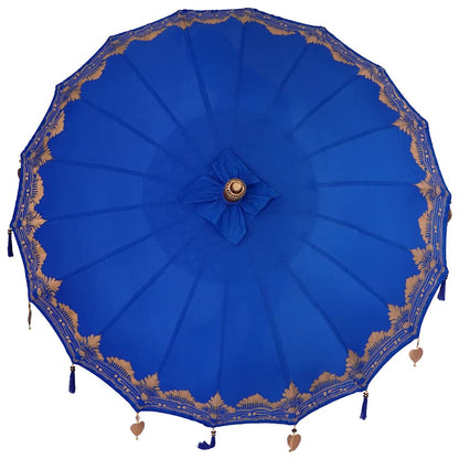 Balinese Parasol Blue (180-190) x 260 cm Cotton and Wood