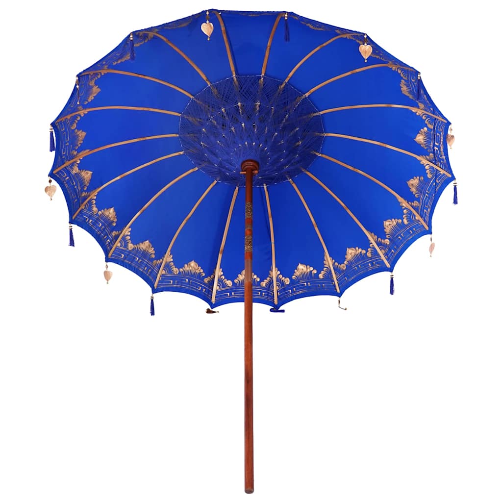 Balinese Parasol Blue 215 x 215 x 260 cm Cotton and Wood