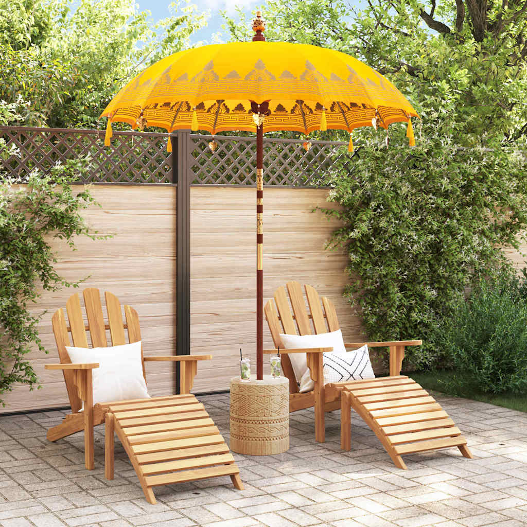 Balinese Parasol Yellow (180-190) x 260 cm Cotton and Wood