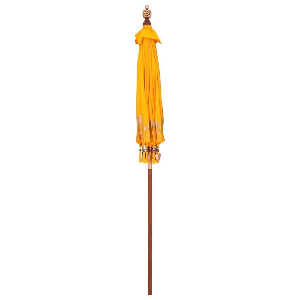 Balinese Parasol Yellow (180-190) x 260 cm Cotton and Wood