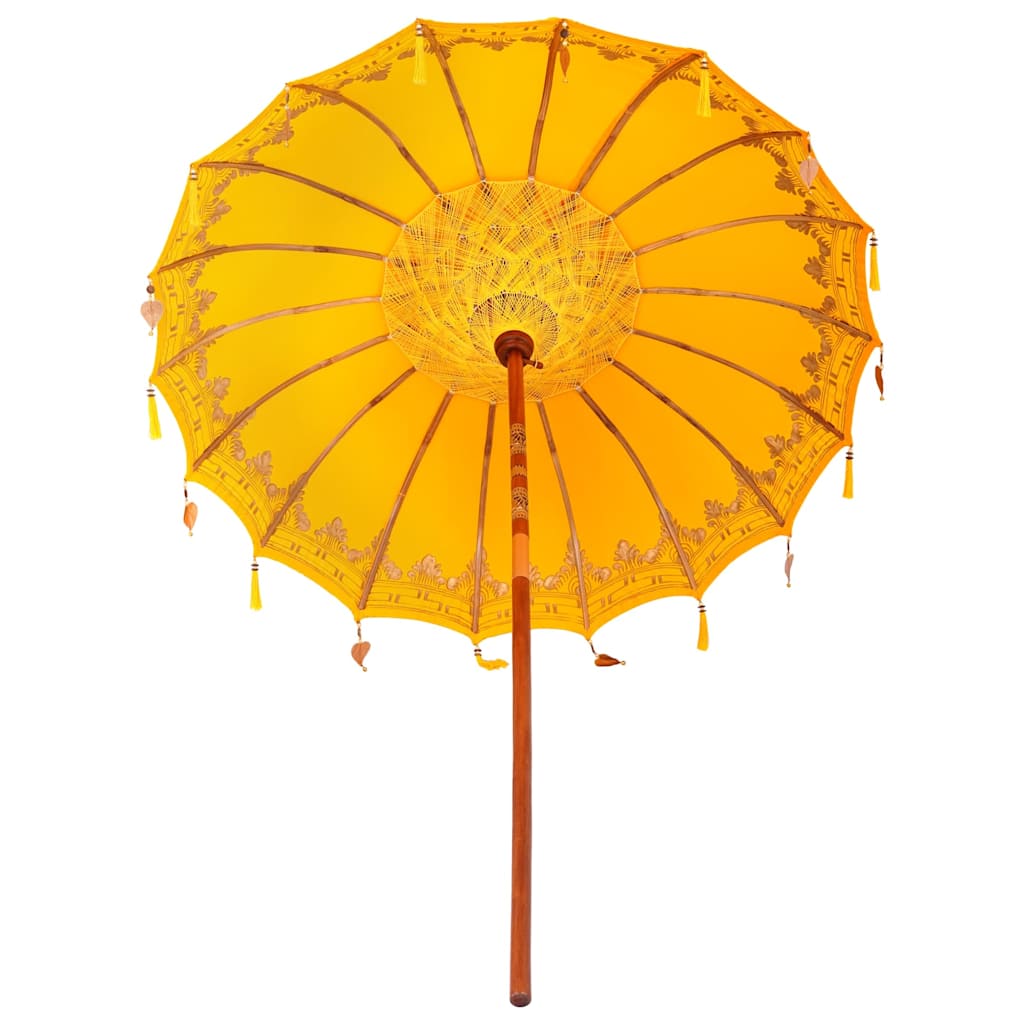 Balinese Parasol Yellow (180-190) x 260 cm Cotton and Wood