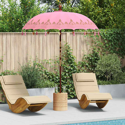 Balinese Parasol Pink (180-190) x 260 cm Cotton and Wood
