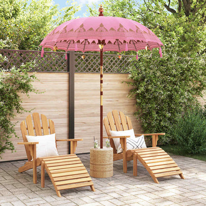 Balinese Parasol Pink (180-190) x 260 cm Cotton and Wood