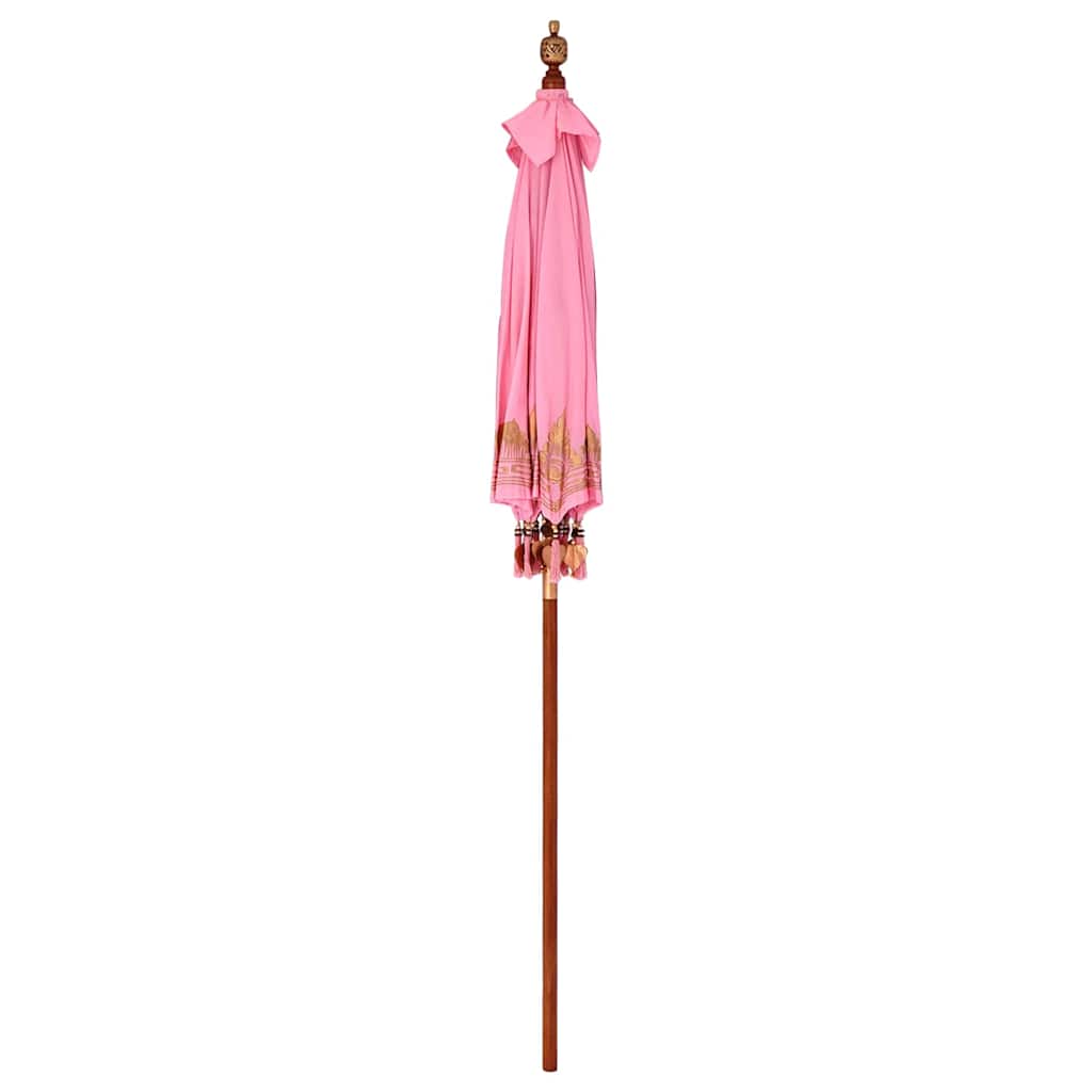 Balinese Parasol Pink (180-190) x 260 cm Cotton and Wood