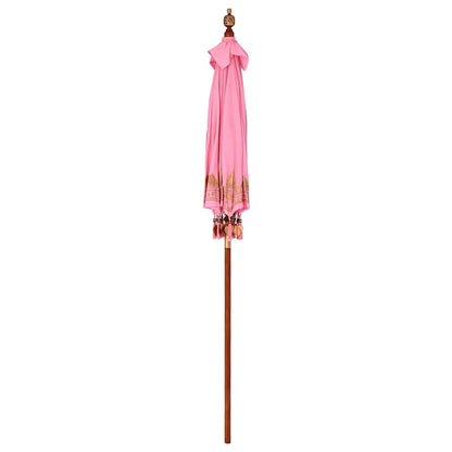 Balinese Parasol Pink (180-190) x 260 cm Cotton and Wood