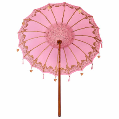 Balinese Parasol Pink (180-190) x 260 cm Cotton and Wood