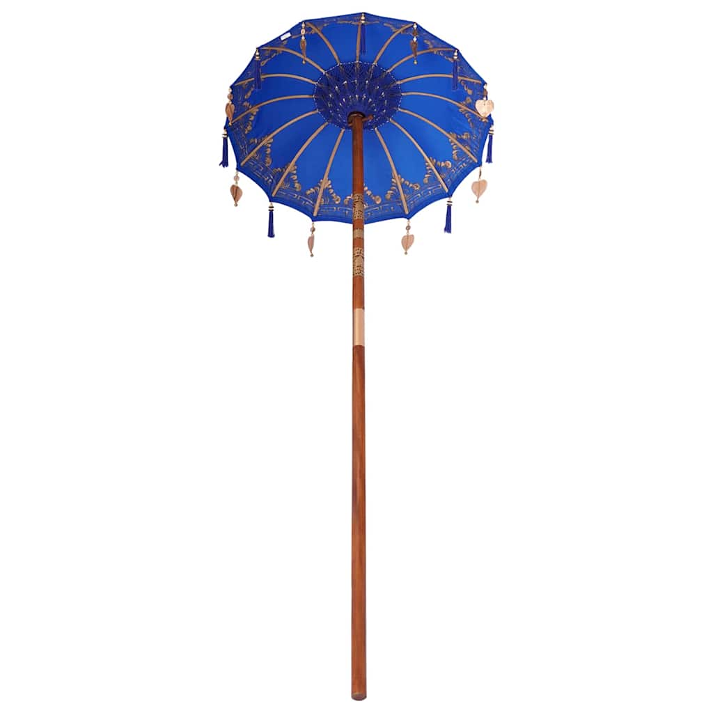 Balinese Parasol Blue 95 x 95 x 260 cm Cotton and Wood