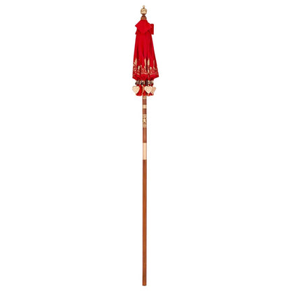 Balinese Parasol Red 95 x 95 x 260 cm Cotton and Wood