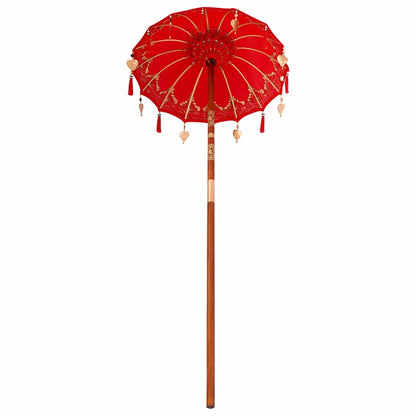 Balinese Parasol Red 95 x 95 x 260 cm Cotton and Wood