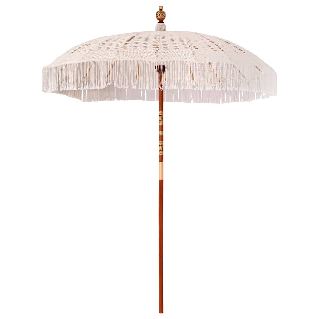 Macrame Parasol Cream 190 x 190 x 260 cm