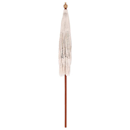 Macrame Parasol Cream 190 x 190 x 260 cm