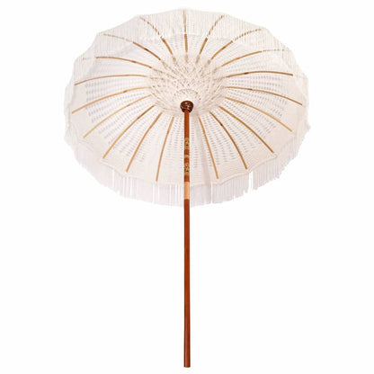 Macrame Parasol Cream 190 x 190 x 260 cm