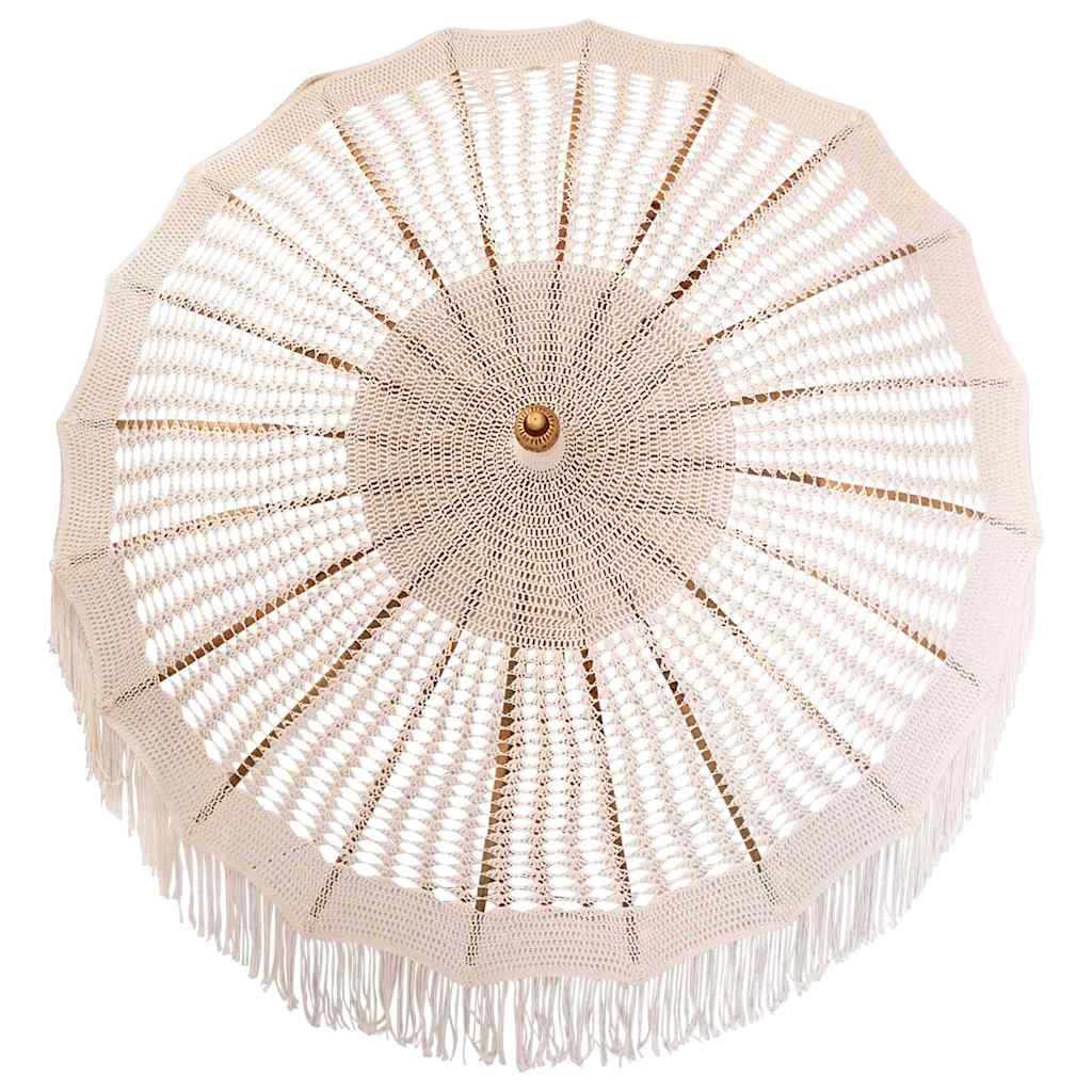 Macrame Parasol Cream 190 x 190 x 260 cm