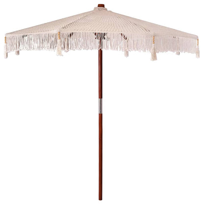 Macrame Parasol Cream 252.5 x 252.5 x 260 cm