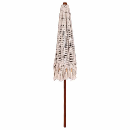 Macrame Parasol Cream 252.5 x 252.5 x 260 cm
