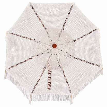 Macrame Parasol Cream 252.5 x 252.5 x 260 cm