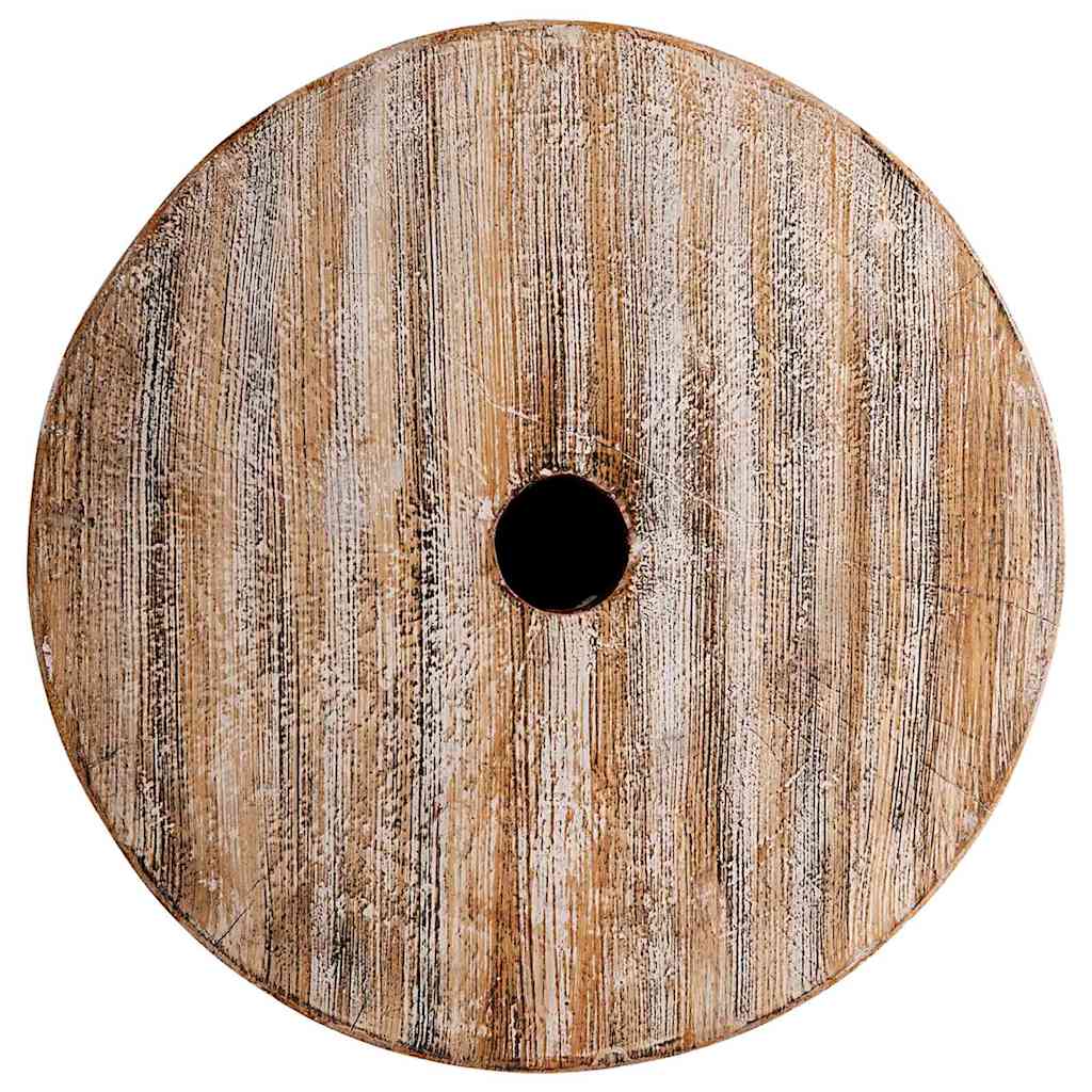 Parasol Base white washed Ø34 x 40 cm Solid wood