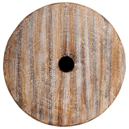 Parasol Base Other white washed Ø34 x 40 cm Solid wood