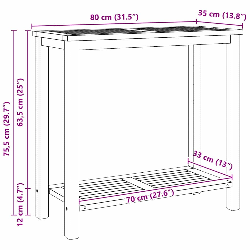 Coffee Table with Storage Brown 85 x 35 x 75 cm Solid teak wood
