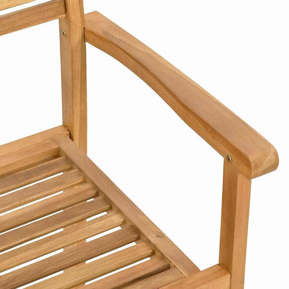 Garden Stacking Chairs 2 pcs Brown 55.5 x 55.5 x 90 cm